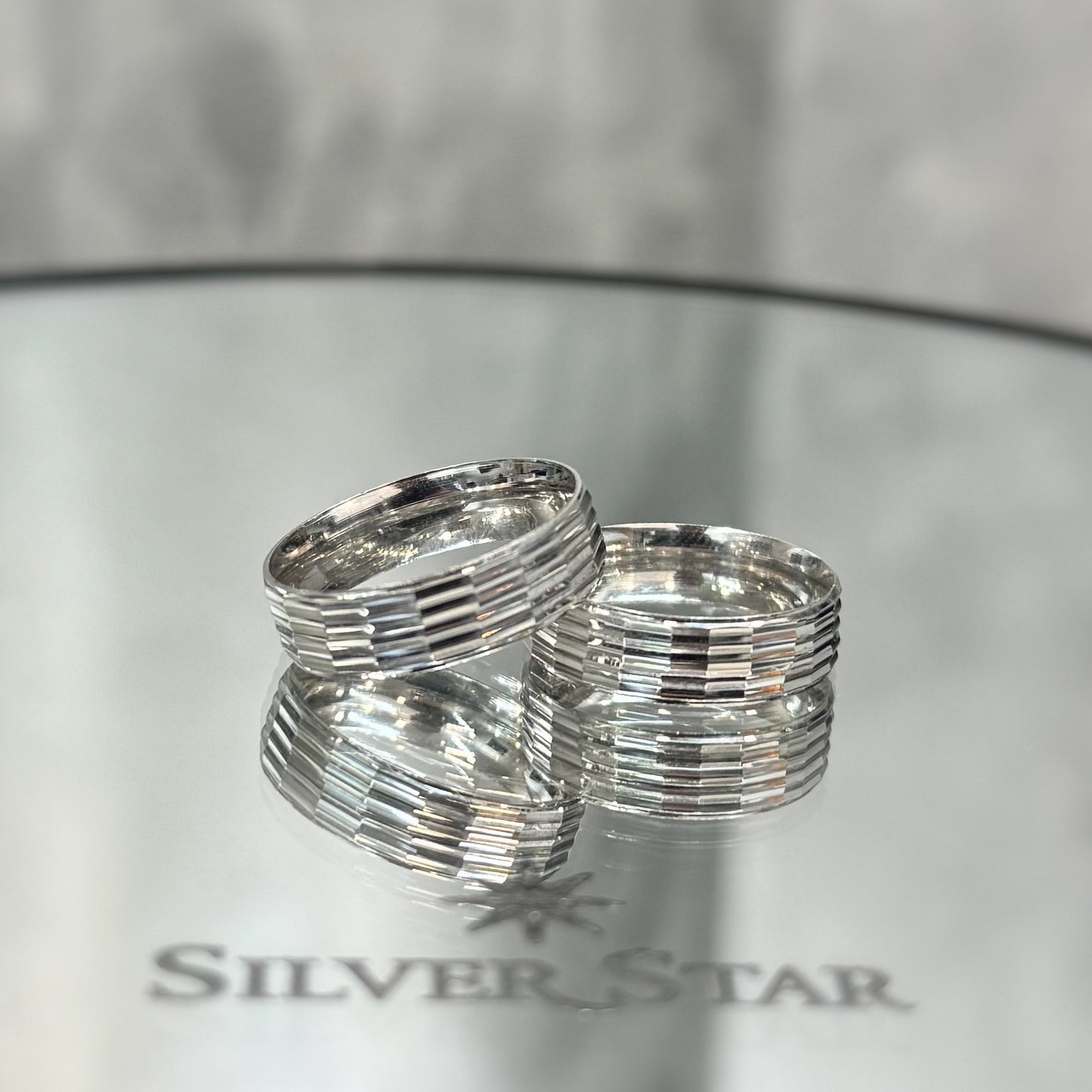 Srebrno vjenčano prstenje sa graviranjem - Silver Star