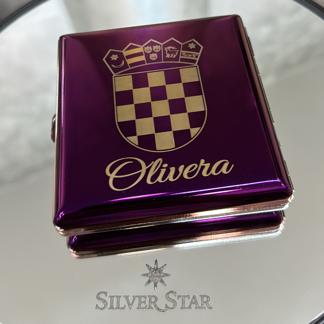 Tabakera SPECTRUM sa graviranjem po Vašoj želji - Silver Star