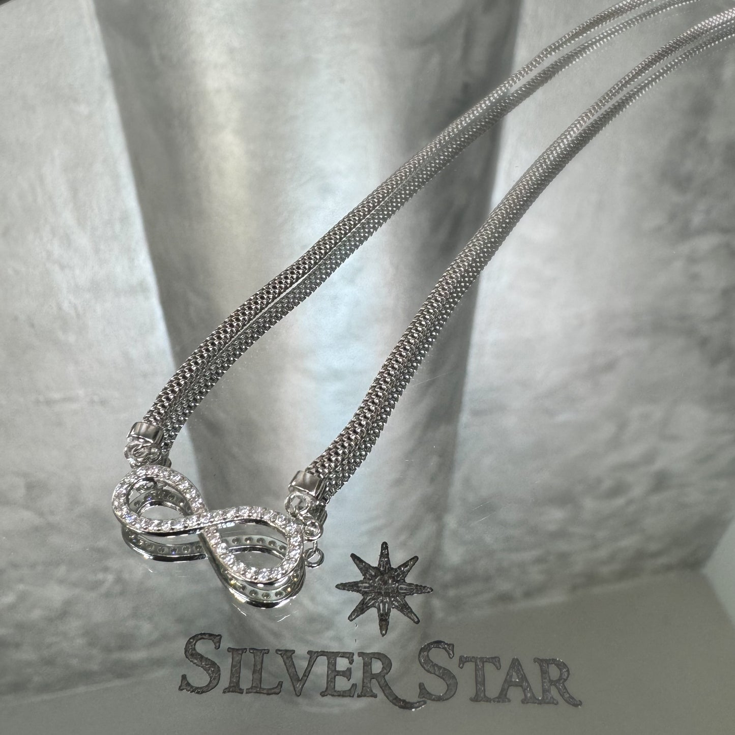 Srebrna ogrlica CALZA beskonačnost - Silver Star