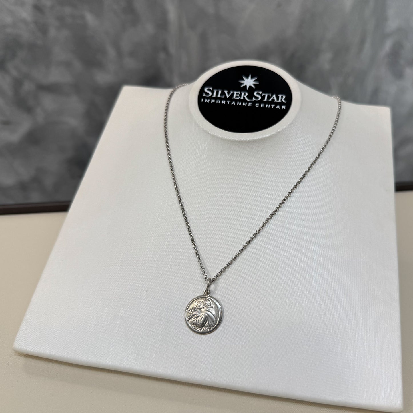 Srebrni lančić sa privjeskom Sveti Antun Padovanski - Silver Star