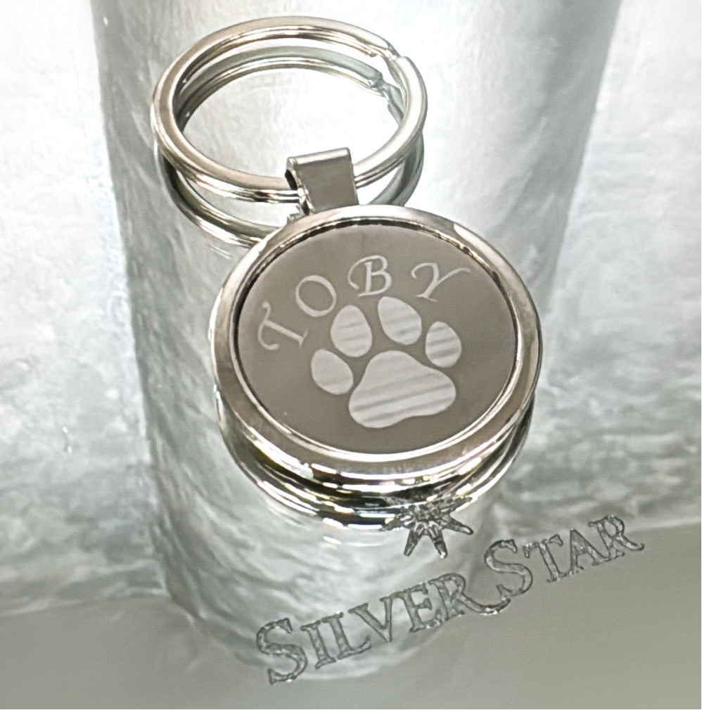 Privjesak za ključeve sa graviranjem - Silver Star