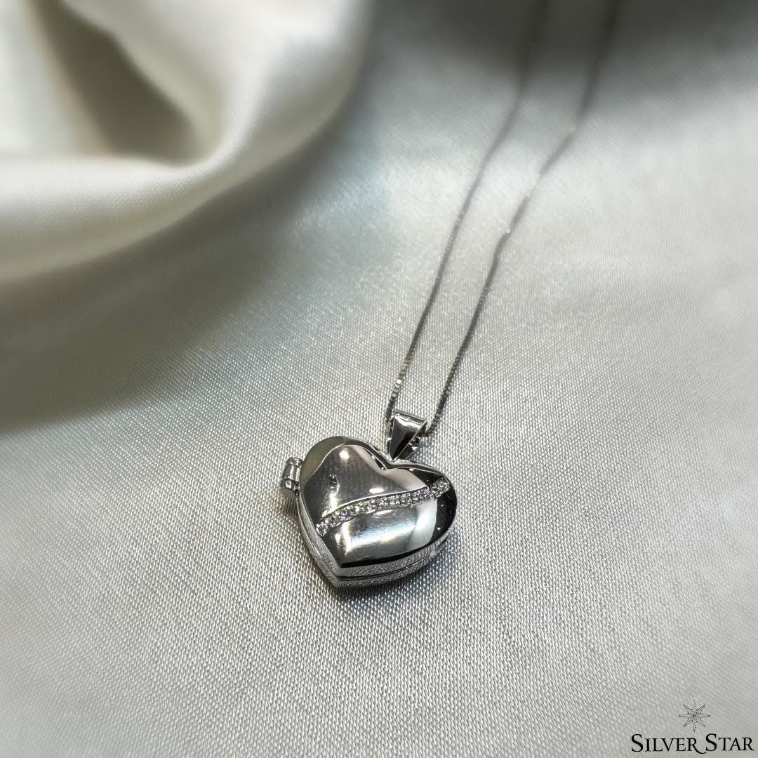 Srebrni medaljon za slike u obliku srca - Silver Star