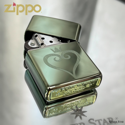 Zippo original upaljač zeleni polirani - Silver Star