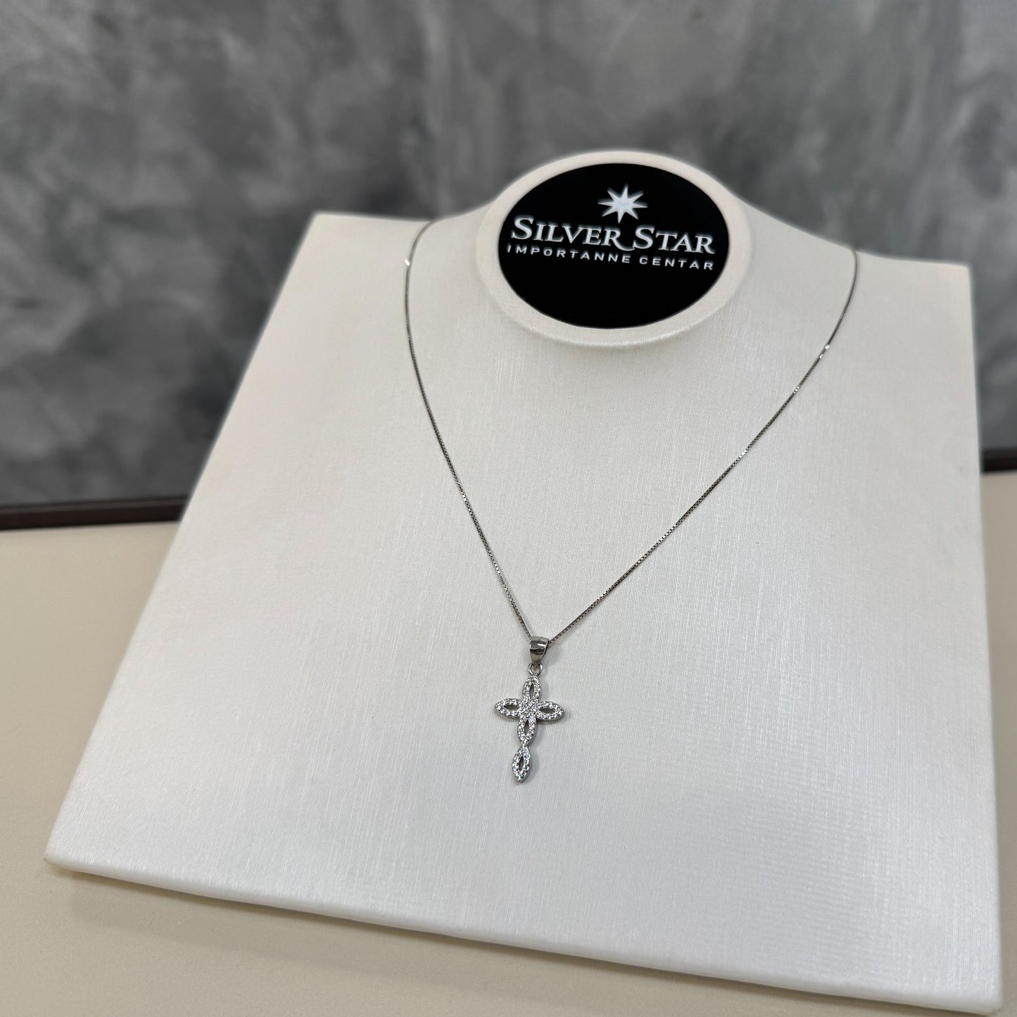 Srebrni lančić sa privjeskom križ - Silver Star