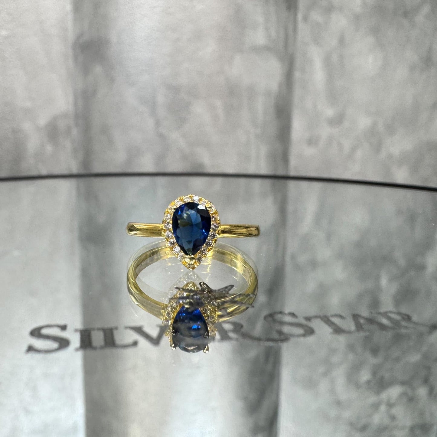 Srebrni prsten u obliku suze - Silver Star