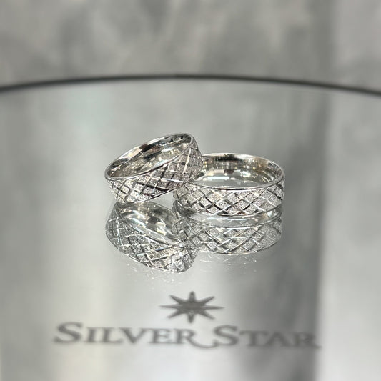 Srebrno vjenčano prstenje sa graviranjem - Silver Star