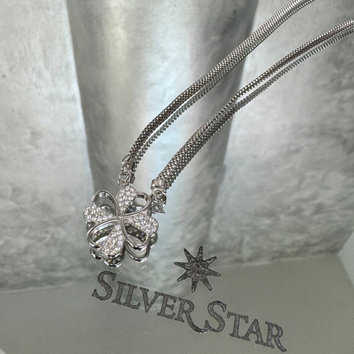 Srebrna ogrlica CALZA djetelina - Silver Star