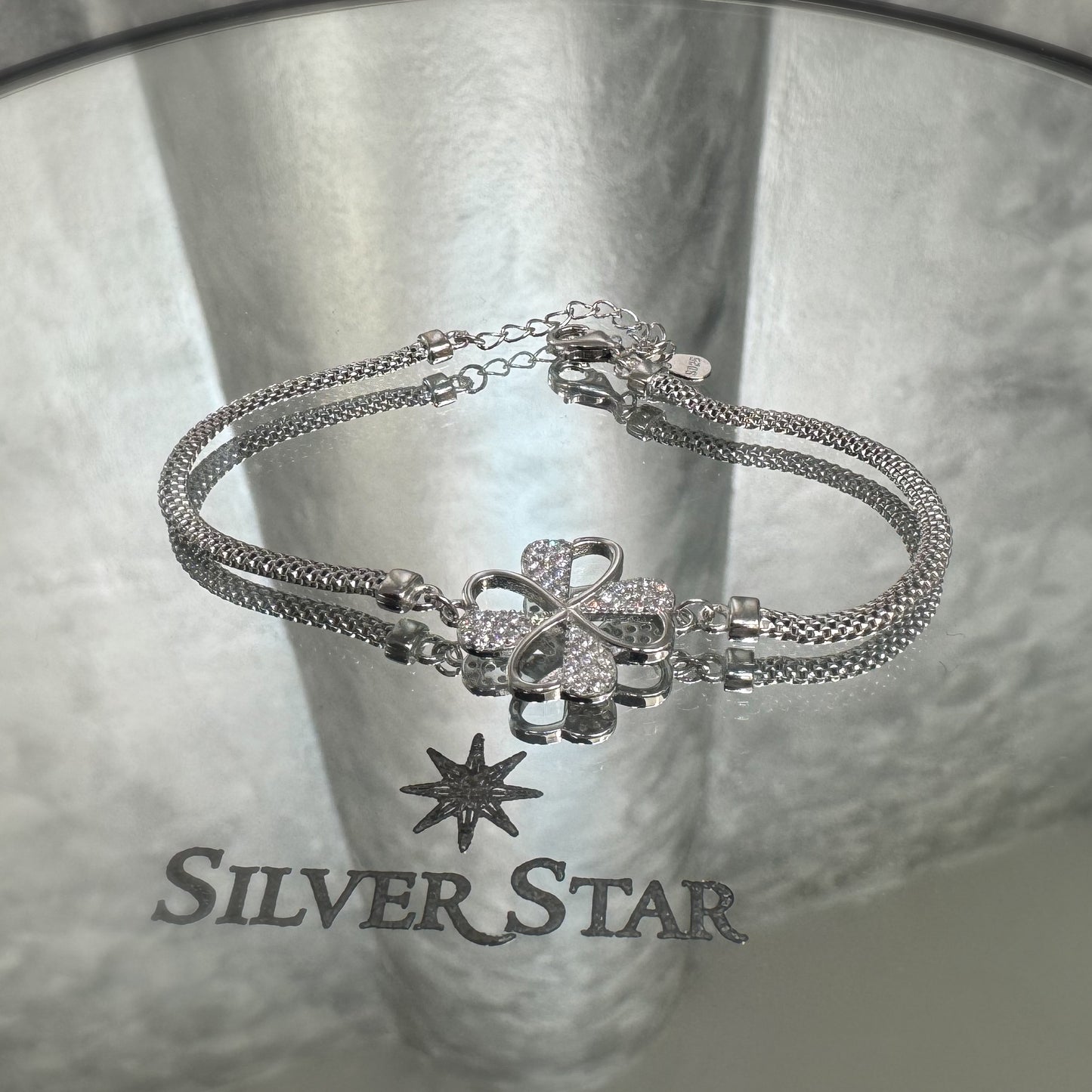 Srebrna narukvica CALZA djetelina - Silver Star