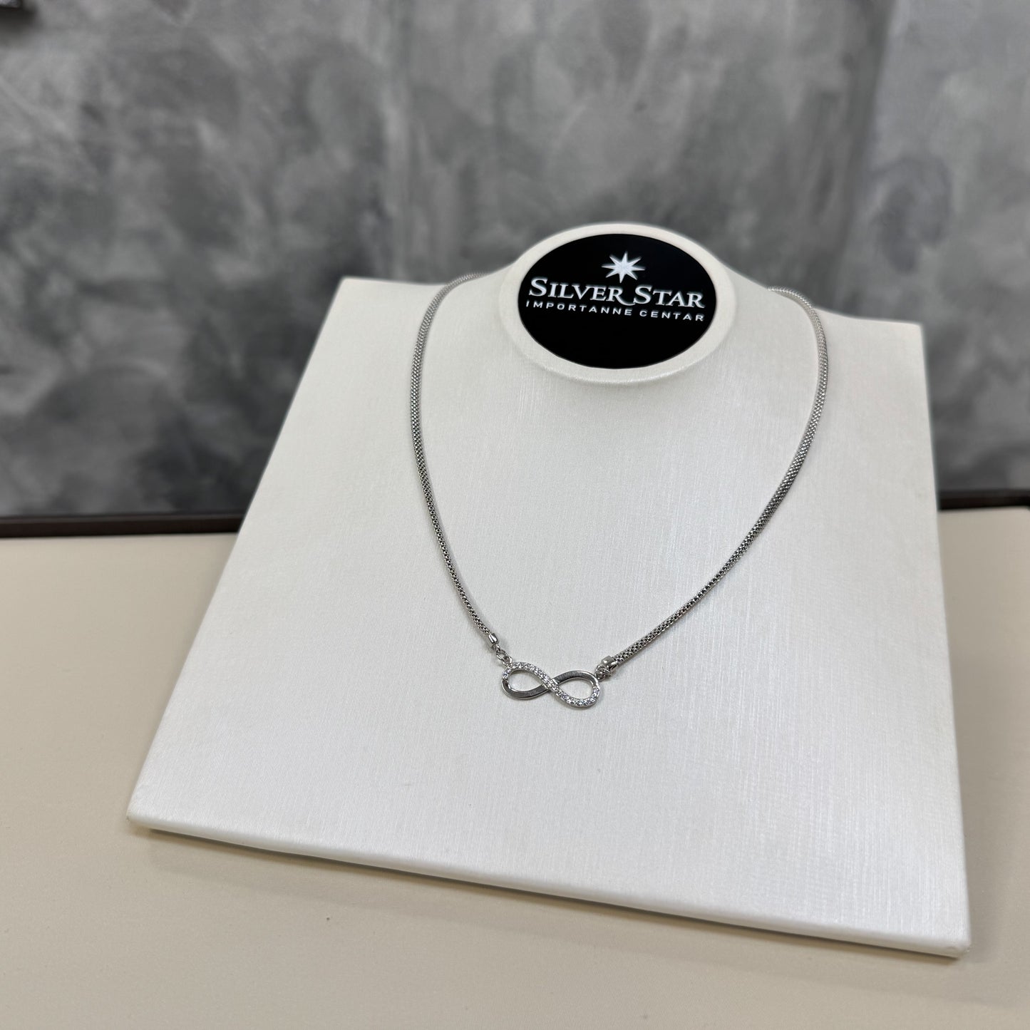 Srebrna ogrlica CALZA beskonačnost - Silver Star