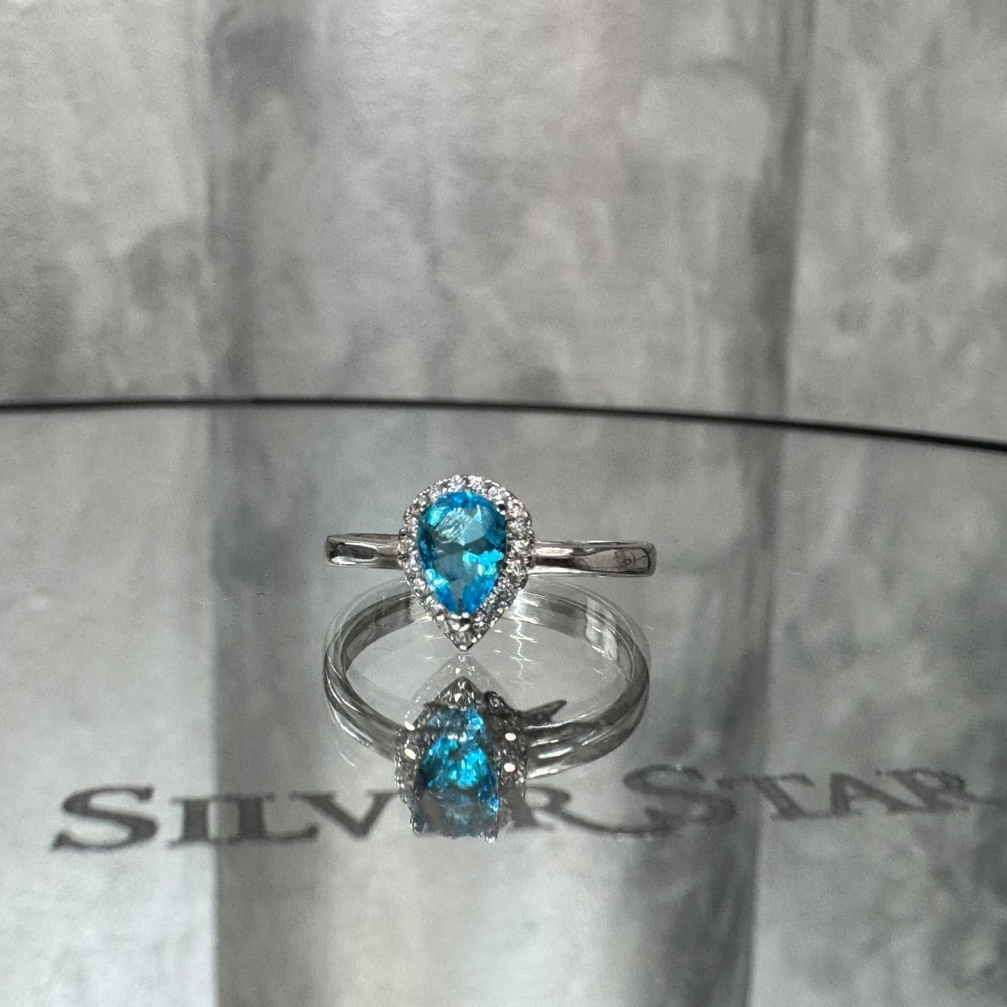 Srebrni prsten u obliku suze - Silver Star