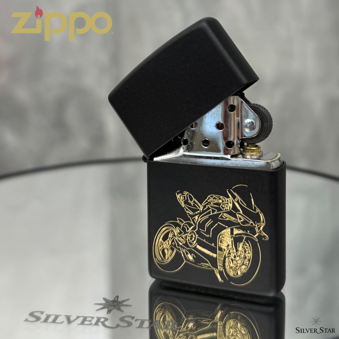 Zippo original upaljač mat crni MOTOR