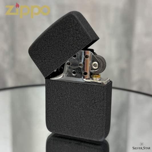 Zippo original upaljač 1941 REPLICA BLACK CRACKLE - Silver Star