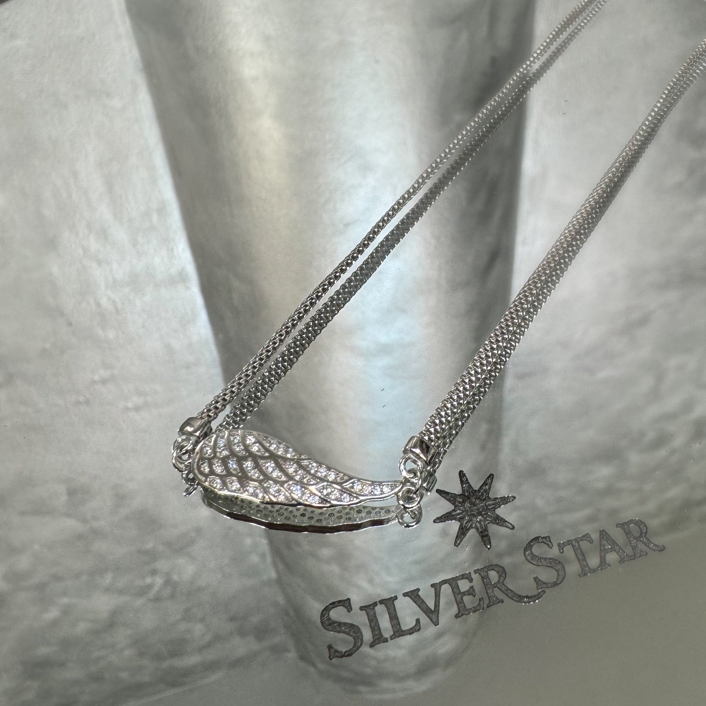 Srebrna ogrlica CALZA anđeosko krilo - Silver Star