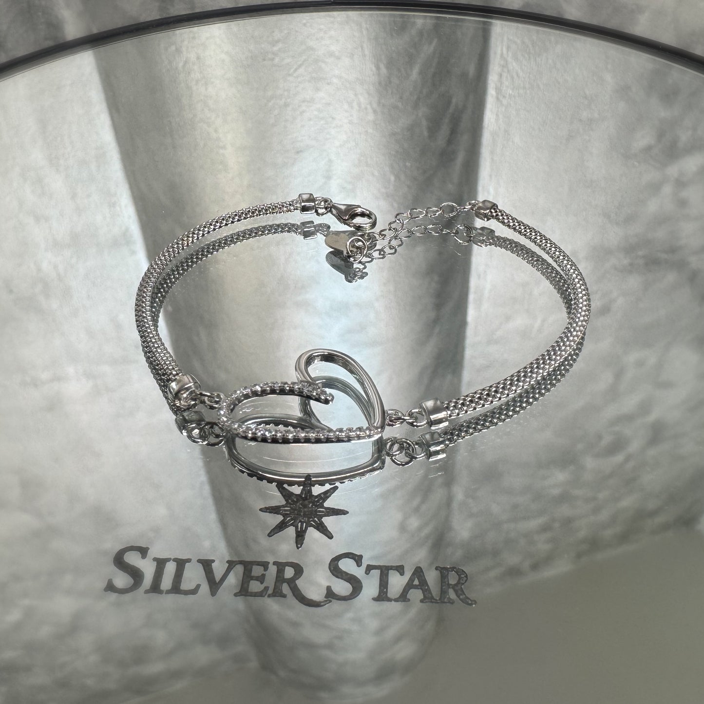 Srebrna narukvica CALZA srce - Silver Star