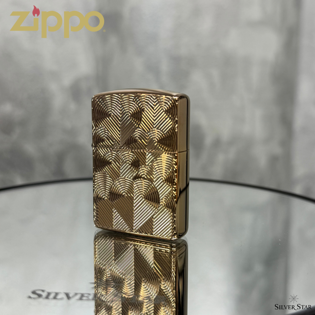 Zippo original upaljač HEART DESIGN ARMOUR CASE ROSE GOLD