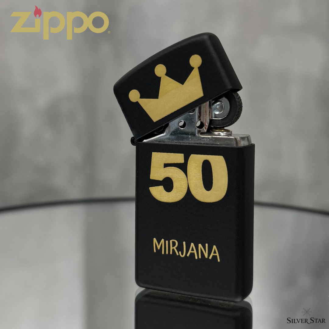 Zippo original upaljač mat crni SLIM