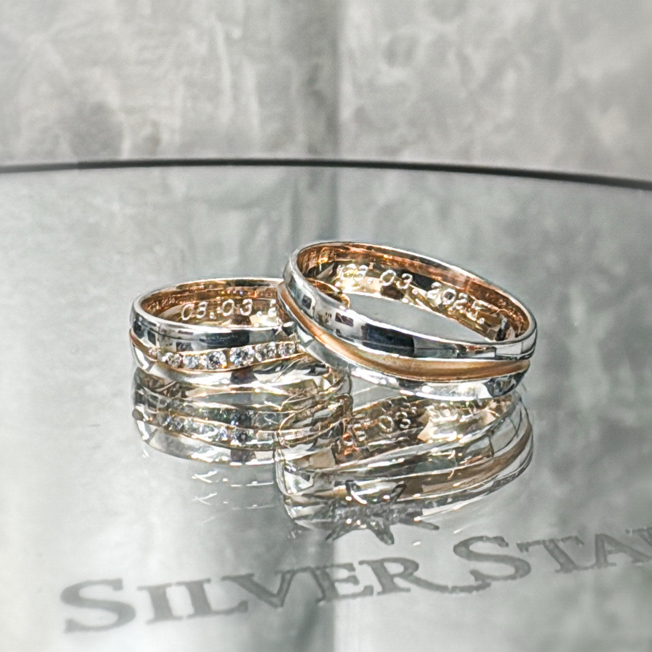 Srebrno vjenčano prstenje sa cirkonima - Silver Star