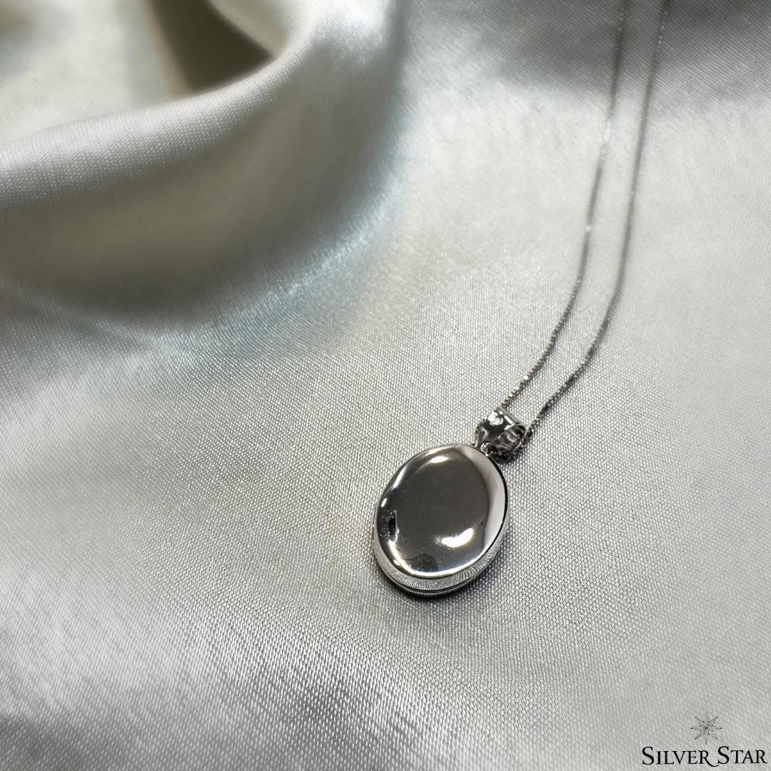 Srebrni medaljon za slike ovalni - Silver Star