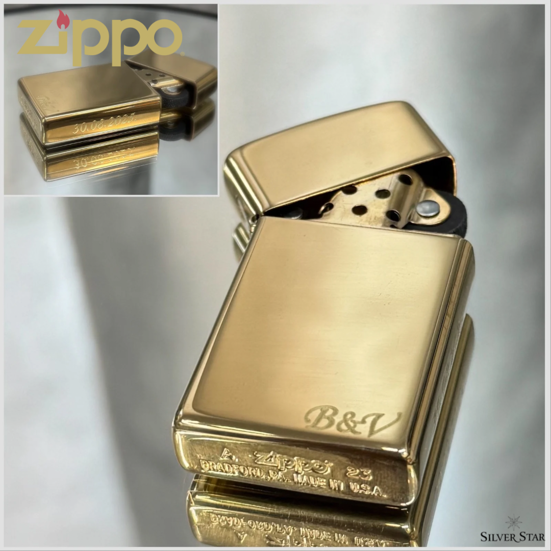 Zippo original upaljač polirani zlatni SLIM