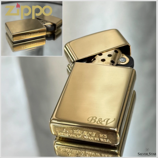 Zippo original upaljač polirani zlatni SLIM - Silver Star