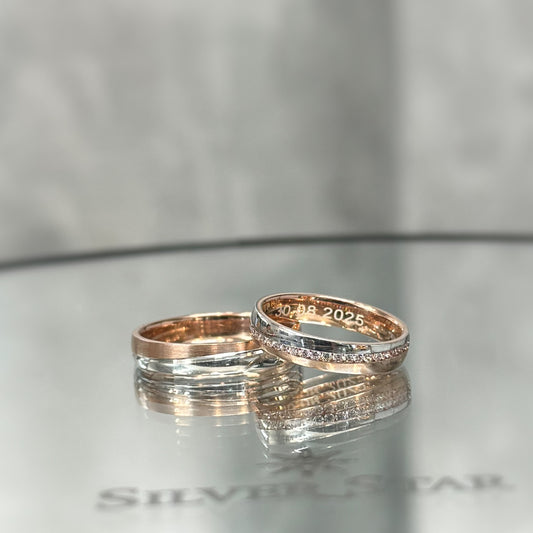 Srebrno vjenčano prstenje sa graviranjem - Silver Star