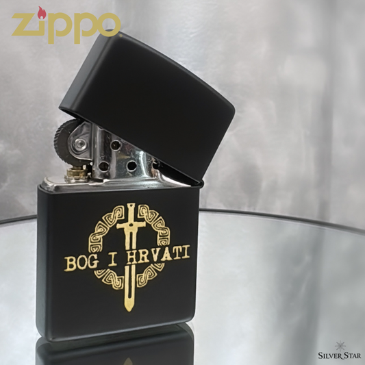 Zippo original upaljač “Bog i Hrvati” - Silver Star