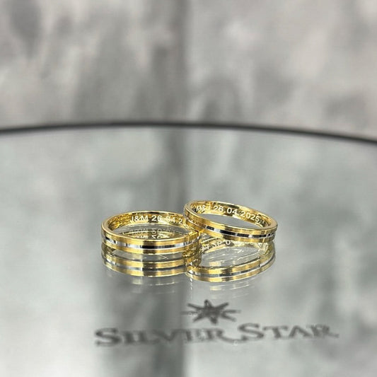 Srebrno vjenčano prstenje sa graviranjem - Silver Star