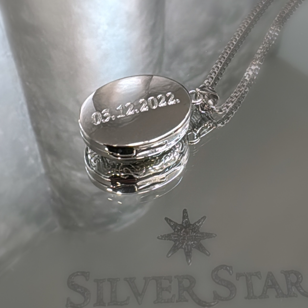 Srebrni lančić sa medaljonom za slike - Silver Star