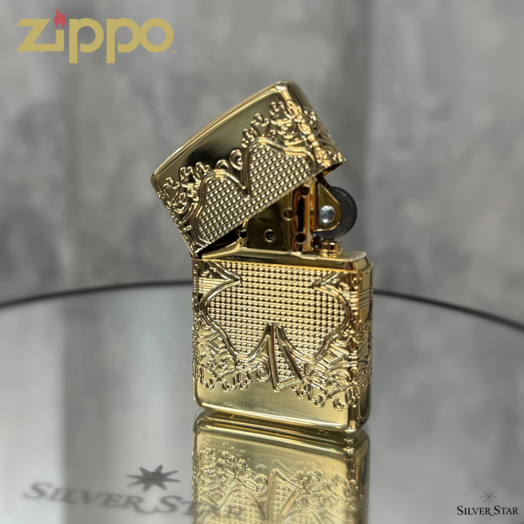 Zippo original upaljač Elegant Clover Gold Plated