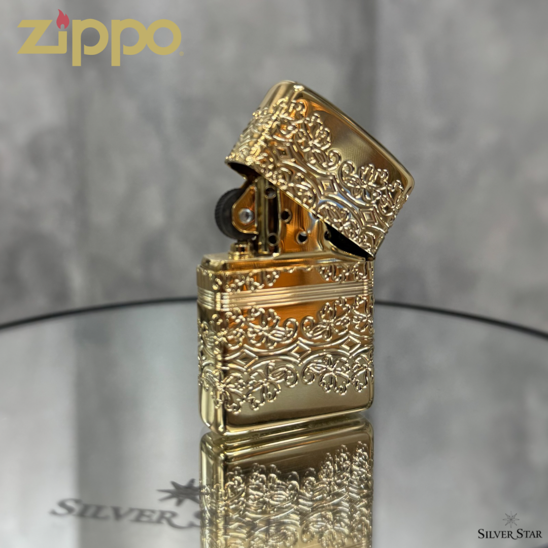 Zippo original upaljač Elegant Clover Gold Plated