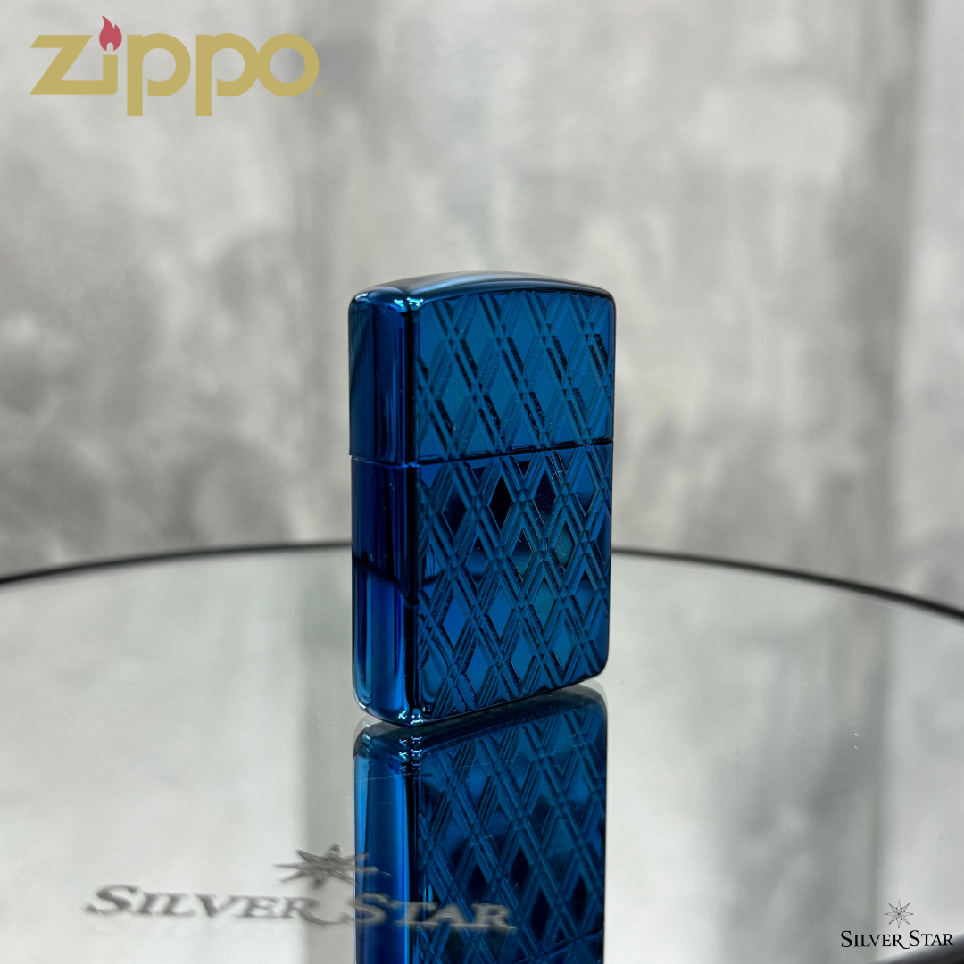 Zippo original upaljač ARMOUR CASE BLUE DIAMOND DESIGN