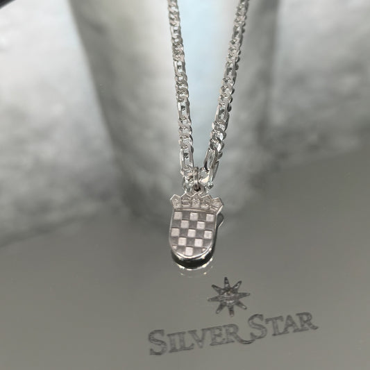 Srebrni lančić sa privjeskom Hrvatski grb - Silver Star