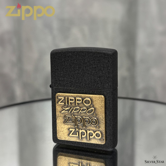 Zippo original upaljač ZIPPO logo BLACK CRACKLE