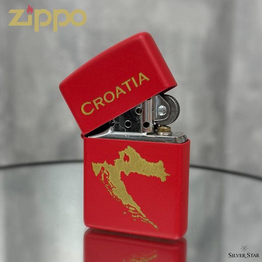 Zippo original upaljač mat crveni CROATIA