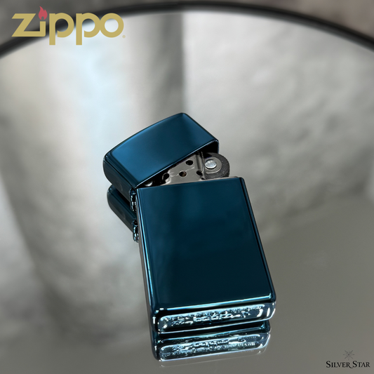 Zippo original upaljač polirani plavi SLIM