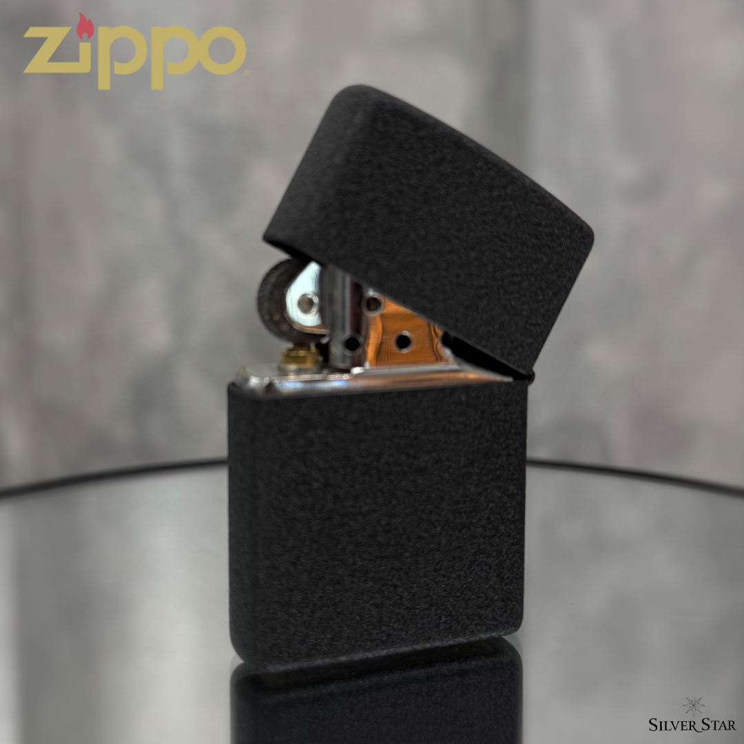 Zippo original upaljač ZIPPO logo BLACK CRACKLE