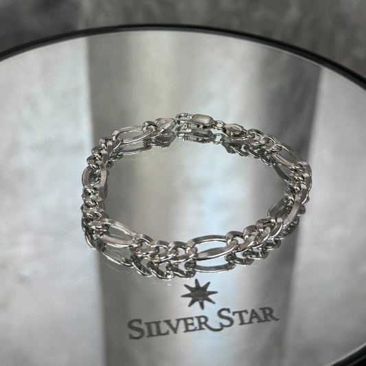 Srebrna narukvica figaro vez - Silver Star