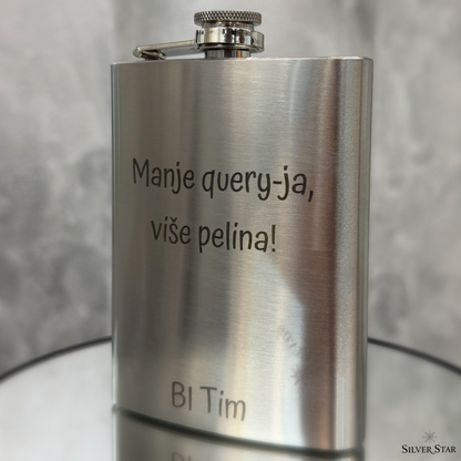 Pljoska s graviranjem MAT SREBRNA