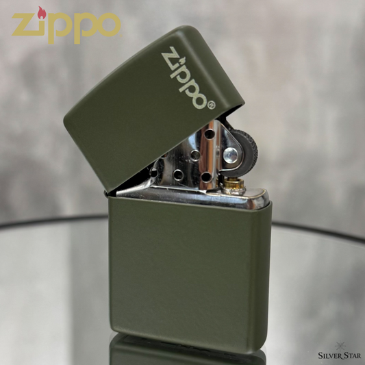 Zippo original upaljač MAT ZELENI sa Zippo logom