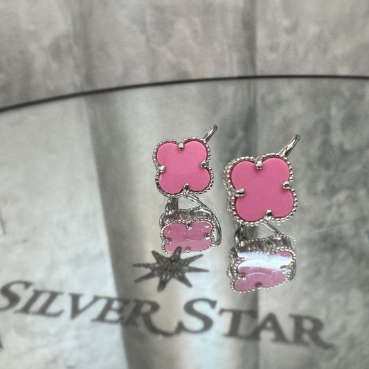 Srebrne naušnice CLOVER - Silver Star