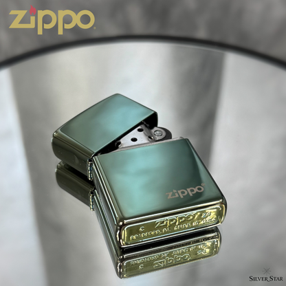 Zippo original upaljač zeleni polirani - Silver Star