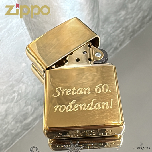 Zippo original upaljač zlatni sjajni