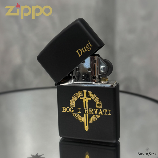Zippo original upaljač “Bog i Hrvati” - Silver Star