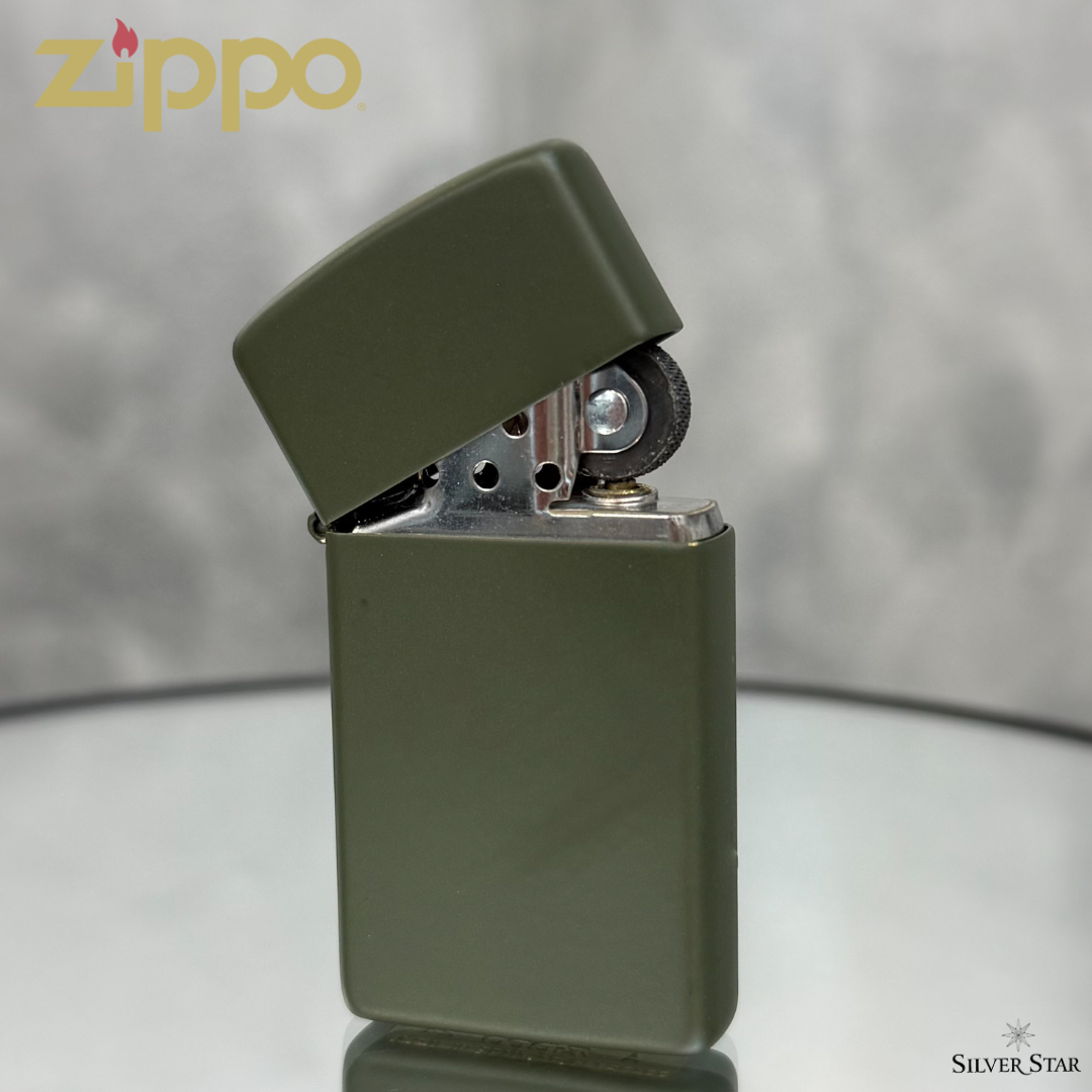 Zippo original upaljač zeleni MAT SLIM