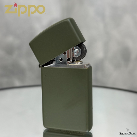 Zippo original upaljač zeleni MAT SLIM