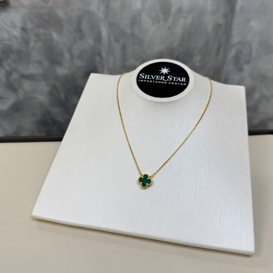 Srebrna ogrlica CLOVER sa pozlatom