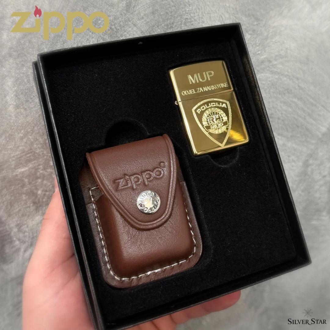 Zippo originalni upaljač s poklon kutijom TORBICA futrola - graviranje po Vašoj želji