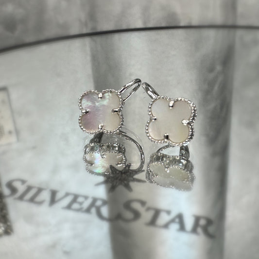 Srebrne naušnice CLOVER - Silver Star