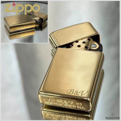 Zippo original upaljač polirani zlatni SLIM - Silver Star
