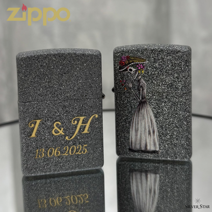 Zippo original upaljači IRON STONE COUPLE za parove sa graviranjem po Vašoj želji - Silver Star